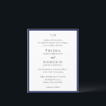 Papier Faire-part de mariage du budget bleu de la marine<br><div class="desc">Invitations de mariage modernes avec un design propre avec des polices serif et script.</div>