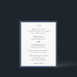 Papier Faire-part de mariage du budget bleu de la marine<br><div class="desc">Invitations de mariage modernes avec un design propre avec des polices serif et script.</div>