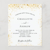 Papier Faire-part de mariage du budget de la parties scin (Devant)