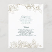Papier Faire-part de mariage du budget Emerald Green Gold (Dos)