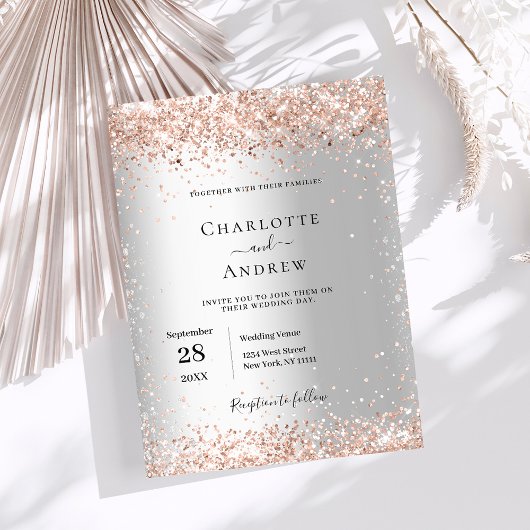 Papier Faire-part de mariage du budget officiel de l'or r