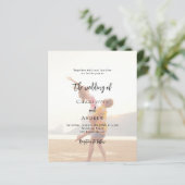 Papier Faire-part de mariage du budget photo (Debout devant)