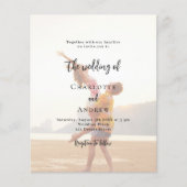 Papier Faire-part de mariage du budget photo (Devant)