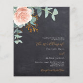 Papier faire-part de mariage du budget QR du tableau de b (Devant)