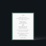 Papier Faire-part de mariage du budget vert de Trisha Eme<br><div class="desc">Invitations de mariage modernes avec un design propre avec des polices serif et script.</div>