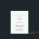 Papier Faire-part de mariage du budget vert de Trisha Eme<br><div class="desc">Invitations de mariage modernes avec un design propre avec des polices serif et script.</div>