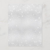 Papier Faire-part de mariage du coeur argenté budgétaire (Dos)