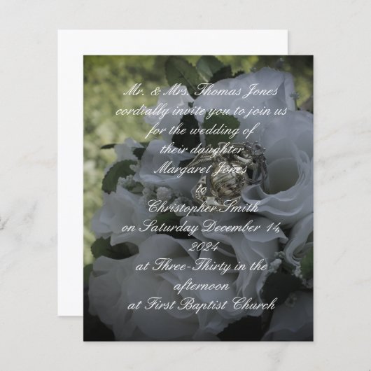 Papier Faire-part de mariage du Corps maritime (Devant / Derrière)