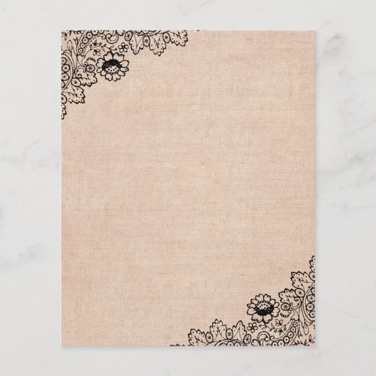 Papier Faire-part de mariage économique avec tournesol et (Dos)