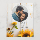 Papier Faire-part de mariage économique rustique aux tour (Dos)
