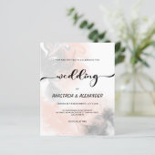 Papier Faire-part de mariage élégant/ Budget. (Debout devant)