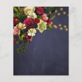 Papier Faire-part de mariage élégant floral vintage hiver (Dos)