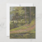 Papier Faire-part de mariage élégant forêt rustique (Devant)