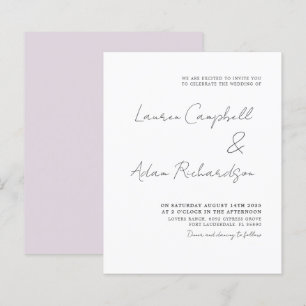 Papier Faire-part de mariage élégant noir et blanc