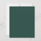 Papier Faire-part de mariage en agate vert foncé Rust Bud (Dos)