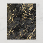 Papier Faire-part de mariage en marbre noir Budget (Dos)