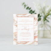 Papier Faire-part de mariage en marbre or Rose en cuivre  (Debout devant)