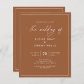 Papier Faire-part de mariage en terre cuite (Devant / Derrière)