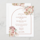 Papier Faire-part de mariage en terre cuite à l'herbe des (Devant / Derrière)