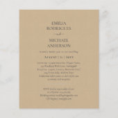 Papier Faire-part de mariage espagnol BILINGUAL Nuestra B (Dos)