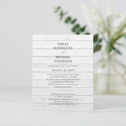 Papier Faire-part de mariage espagnol BILINGUAL Nuestra B (Debout devant)