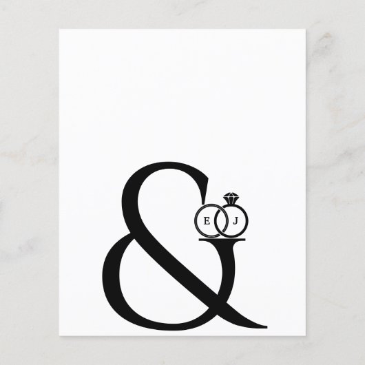 Papier Faire-Part de Mariage Feuillage de Verdure Eucalyp (Dos)