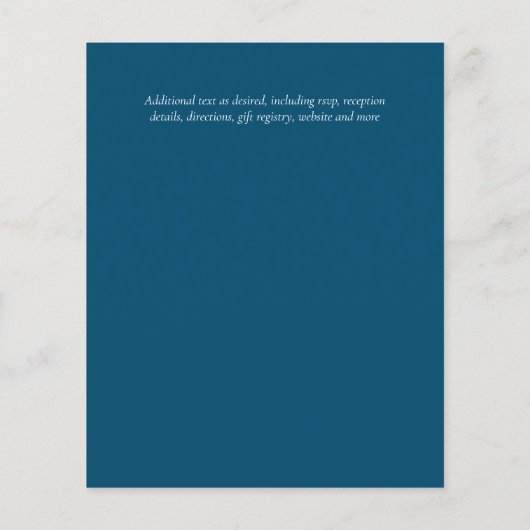 Papier Faire-part de mariage Fleurs d'été BUDGET (Dos)