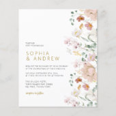 Papier Faire-part de mariage Fleurs sauvages budgétaires (Devant)