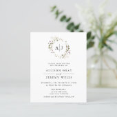 Papier Faire-part de mariage floral (Debout devant)