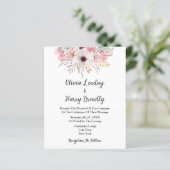 Papier Faire-part de mariage floral à aquarelle budgétair (Debout devant)