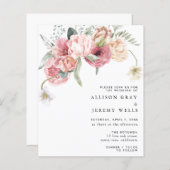 Papier Faire-part de mariage floral | Annabeth (Devant / Derrière)