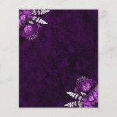 Papier Faire-part de mariage floral argent violet prune d (Dos)