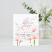 Papier Faire-part de mariage floral au lys calla rose Lea (Debout devant)