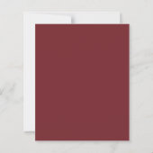 Papier Faire-part de mariage floral automnal orange budge (Dos)