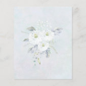 Papier Faire-part de mariage floral bleu bleu (Dos)