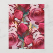 Papier Faire-part de mariage floral budgétaire Bourgogne  (Dos)