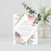 Papier Faire-part de mariage floral de printemps (Debout devant)