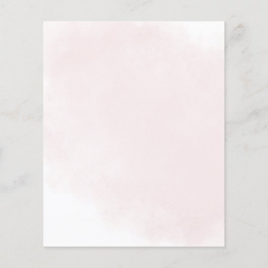 Papier Faire-part de mariage floral or Blush Budget Sprin (Dos)