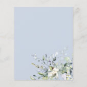 Papier Faire-part de mariage géométrique bleu poussiéreux (Dos)