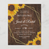 Papier Faire-part de mariage géométrique Rustique de tour (Devant)