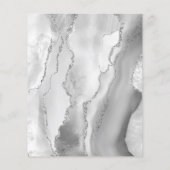 Papier Faire-part de mariage gris blanc argent Agate (Dos)