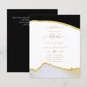 Papier Faire-part de mariage islamique NIKAH Bismillah BU