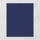 Papier Faire-part de mariage minimal bleu marine script (Dos)