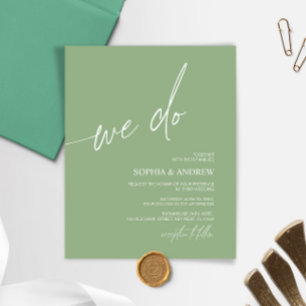 Papier Faire-part de mariage minimaliste écologique de l'