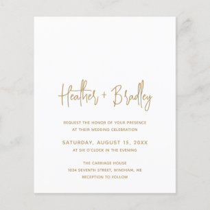 Papier Faire-part de mariage minimaliste moderne pas cher