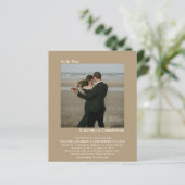 Papier Faire-part de mariage MINIMUM photo Tan BUDGET (Debout devant)