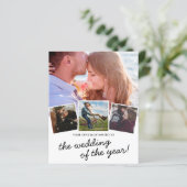 Papier Faire-part de mariage moderne à 4 photos (Debout devant)