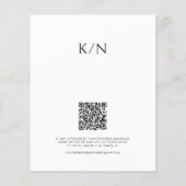 Papier Faire-part de mariage moderne à budget noir et bla (Dos)