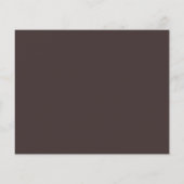 Papier Faire-part de mariage moderne chic marron chaud et (Dos)