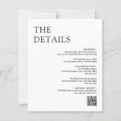 Papier Faire-part de mariage moderne et budget monogramme (Dos)